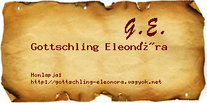 Gottschling Eleonóra névjegykártya