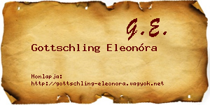Gottschling Eleonóra névjegykártya